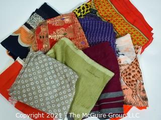 Group of Ladies Scarves and Shawls.  Includes Salvatore Ferragamo & Eileen Fisher. 