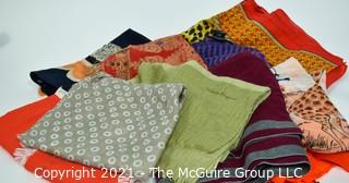 Group of Ladies Scarves and Shawls.  Includes Salvatore Ferragamo & Eileen Fisher. 