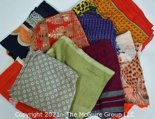 Group of Ladies Scarves and Shawls.  Includes Salvatore Ferragamo & Eileen Fisher. 