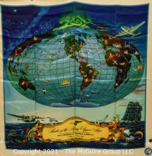 Pan Am Airlines (PAA) Silk Scarf; 35 x 35"