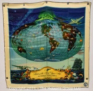 Pan Am Airlines (PAA) Silk Scarf; 35 x 35"