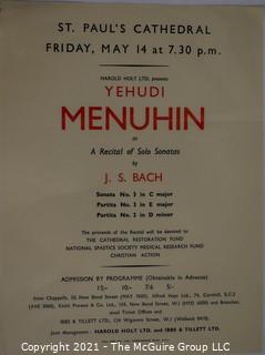 Willa Cather, Edith Lewis and Yehudi Menuhin:  An archive of letters, photos, books, press clippings, concert programs and other materials documenting the close friendship between Cather and Lewis with Menuhin and his family. 