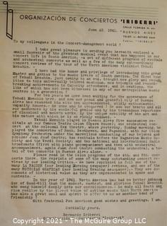 Willa Cather, Edith Lewis and Yehudi Menuhin:  An archive of letters, photos, books, press clippings, concert programs and other materials documenting the close friendship between Cather and Lewis with Menuhin and his family. 