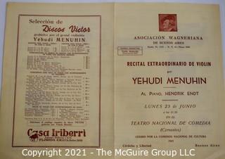 Willa Cather, Edith Lewis and Yehudi Menuhin:  An archive of letters, photos, books, press clippings, concert programs and other materials documenting the close friendship between Cather and Lewis with Menuhin and his family. 