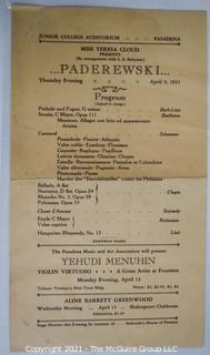 Willa Cather, Edith Lewis and Yehudi Menuhin:  An archive of letters, photos, books, press clippings, concert programs and other materials documenting the close friendship between Cather and Lewis with Menuhin and his family. 