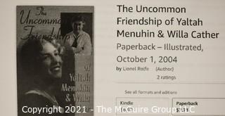 Willa Cather, Edith Lewis and Yehudi Menuhin:  An archive of letters, photos, books, press clippings, concert programs and other materials documenting the close friendship between Cather and Lewis with Menuhin and his family. 