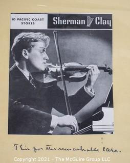 Willa Cather, Edith Lewis and Yehudi Menuhin:  An archive of letters, photos, books, press clippings, concert programs and other materials documenting the close friendship between Cather and Lewis with Menuhin and his family. 