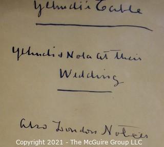 Willa Cather, Edith Lewis and Yehudi Menuhin:  An archive of letters, photos, books, press clippings, concert programs and other materials documenting the close friendship between Cather and Lewis with Menuhin and his family. 