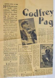 Willa Cather, Edith Lewis and Yehudi Menuhin:  An archive of letters, photos, books, press clippings, concert programs and other materials documenting the close friendship between Cather and Lewis with Menuhin and his family. 