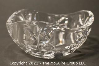 Tiffany & Co. Clear Crystal Bowl with Elliptical Rim; 6 1/4" diameter x 3" tall