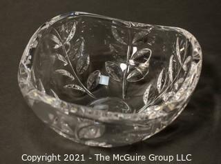 Tiffany & Co. Clear Crystal Bowl with Elliptical Rim; 6 1/4" diameter x 3" tall