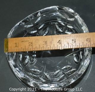 Tiffany & Co. Clear Crystal Bowl with Elliptical Rim; 6 1/4" diameter x 3" tall