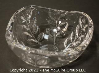 Tiffany & Co. Clear Crystal Bowl with Elliptical Rim; 6 1/4" diameter x 3" tall