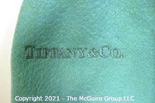 Tiffany & Co. Blue Embroidered Cashmere Scarf, Made in Italy. 