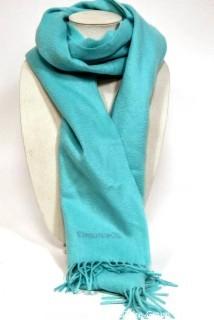 Tiffany & Co. Blue Embroidered Cashmere Scarf, Made in Italy. 