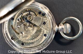 Size 18 - Hampden Watch Co. - W. L. LaRue, Springfield, MA - Serial# 299997 - 11J - Open Coin Silver Case
