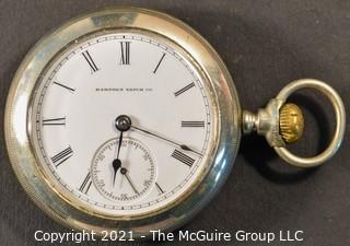 Size 18 - Hampden Watch Co. - A. Blankenberg. Danville, IL - Serial# 130140 - 7J - Hunting Silverine Case