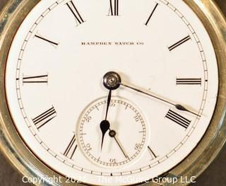 Size 18 - Hampden Watch Co. - A. Blankenberg. Danville, IL - Serial# 130140 - 7J - Hunting Silverine Case