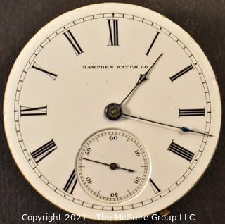 Size 18 - Hampden Watch Co. - R. Siedel, Milwaukee, WI - Serial# 162669 - 15J - Adjusted