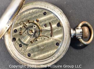 Size 18 - Hampden Watch Co. - A. J. Schifeling, Peoria, IL - Serial# 211647 - 11J - Hunting Coin Silver Case 