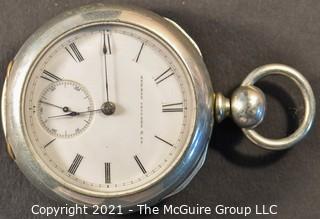 Size 18 - New York Watch Co. - Mermod Jaccard & Co.- Goodman King, St. Louis, MO - Serial# 54847 - 15J - Open Silver Plated Case
