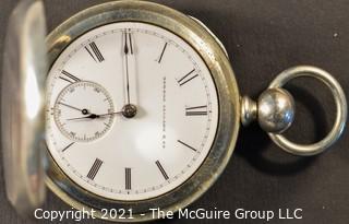 Size 18 - New York Watch Co. - Mermod Jaccard & Co.- Goodman King, St. Louis, MO - Serial# 54847 - 15J - Open Silver Plated Case
