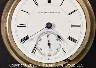 Size 18 - Hampden Watch Co. - P. H. Sperry, Neenah, WI - Serial# 231004 - 11J - Hunting Silver Plated Case