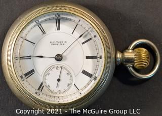 Size 18 - Hampden Watch Co. - S.C. Tappin, Troy NY - Serial# 297389 - 11J - 
Hunting Silveroid Case

