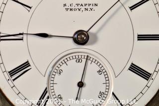 Size 18 - Hampden Watch Co. - S.C. Tappin, Troy NY - Serial# 297389 - 11J - 
Hunting Silveroid Case

