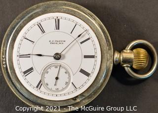 Size 18 - Hampden Watch Co. - S.C. Tappin, Troy NY - Serial# 297389 - 11J - 
Hunting Silveroid Case

