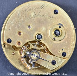 Size 18 - New York Watch Co. - 3/4 Plate - William H. Hansell, Philadelphia - Serial# 4075  -11J  