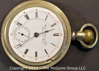 Size 18 - Hampden Watch Co. - W. J. Matthews & Co., Anaconda, MT - 
Serial# 372497 - 17J - Adjusted - Open Silverode Case


