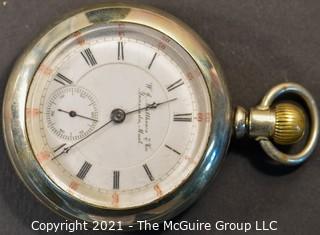 Size 18 - Hampden Watch Co. - W. J. Matthews & Co., Anaconda, MT - 
Serial# 372497 - 17J - Adjusted - Open Silverode Case


