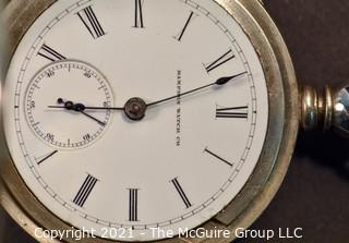 Size 18 - Hampden Watch Co. - R. B. Hayes - Serial# 95386 - 11J - Open Silverine Keywind Case 