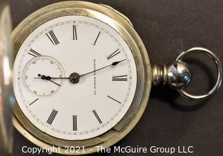 Size 18 - Hampden Watch Co. - R. B. Hayes - Serial# 95386 - 11J - Open Silverine Keywind Case 