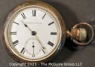 Size 18 - Hampden Watch Co. - Emil Geist, St. Paul MN  - Serial# 308163 - 11J - Hunting Silver Plated Case 