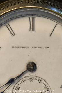 Size 18 - Hampden Watch Co., Springfield, MA - Serial# 131304 - Open Oresilver Keywind Case 