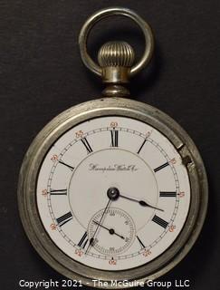 Size 18 - Hampden Watch Co. - Springfield, MA - Serial# 392889 - 15J - 
Open Silverode Case
