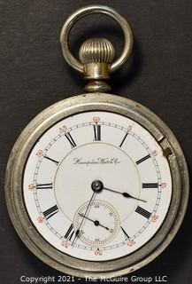 Size 18 - Hampden Watch Co. - Springfield, MA - Serial# 392889 - 15J - 
Open Silverode Case
