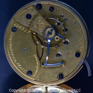 Size 18 - Hampden Watch Co. - Springfield, MA - Serial# 424317 -
Open Gilt Case 