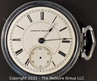 Size 18 - Hampden Watch Co. - Serial# 335805 - 
Open Silver Plated Case