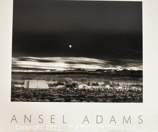 Ansel Adams Authorized Edition Stamped Print Mounted on Foam Board of "Moonrise, Hernandez NM". It measures approximately 30" x 24".