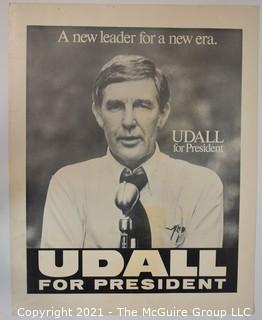 Vintage Mo Udall 1976 Presidential Campaign Poster.  It measures 24" x 19".