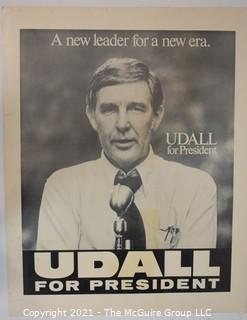 Vintage Mo Udall 1976 Presidential Campaign Poster.  It measures 24" x 19".