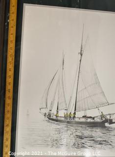 Framed Under Glass Neil Harpe Limited Edition Original Lithograph "Lady in the Mist" 42/200 with COA; 26 1/2 x 31"