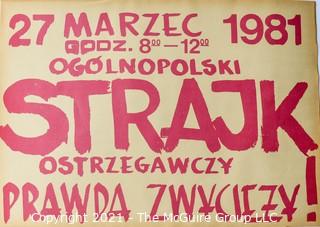 Reprinted Portfolio of Polish Solidarity Movement Posters; 1980-81