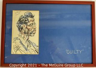 Watergate Juror; sketched by and presented to Sue Grabowski by Howard Brodie, court artist for CBS News 