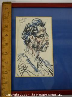 Watergate Juror; sketched by and presented to Sue Grabowski by Howard Brodie, court artist for CBS News 