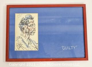 Watergate Juror; sketched by and presented to Sue Grabowski by Howard Brodie, court artist for CBS News 