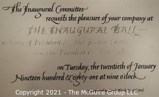 Presidental Election Memorbilia.  Proposed Designs for the 1980 Inaugural Ball for President Jimmy Carter That Did Not Occur.  